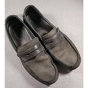UGG Slate Gray Nubuck Leather Driving Loafers 👞 Men’s 12 GUC